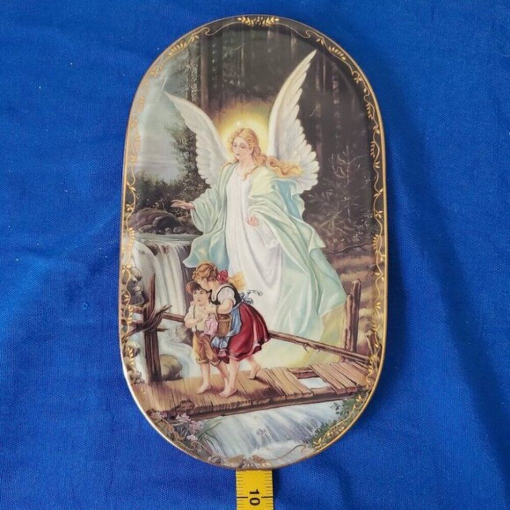 Vintage 1995 Bradford Exchange Guardian Angel Plate German Annaburg Bradex